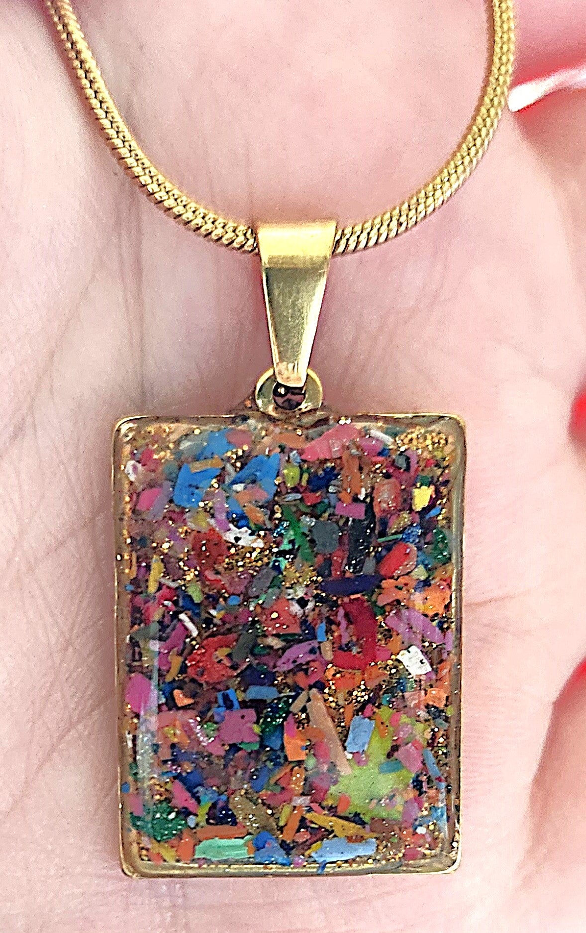 Gold Crayon Necklace