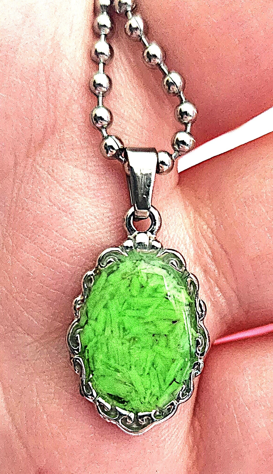 Neon Green Crayon Necklace
