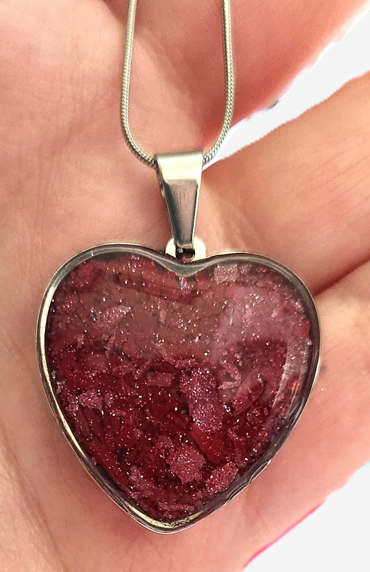 Pink Red Crayon Necklace
