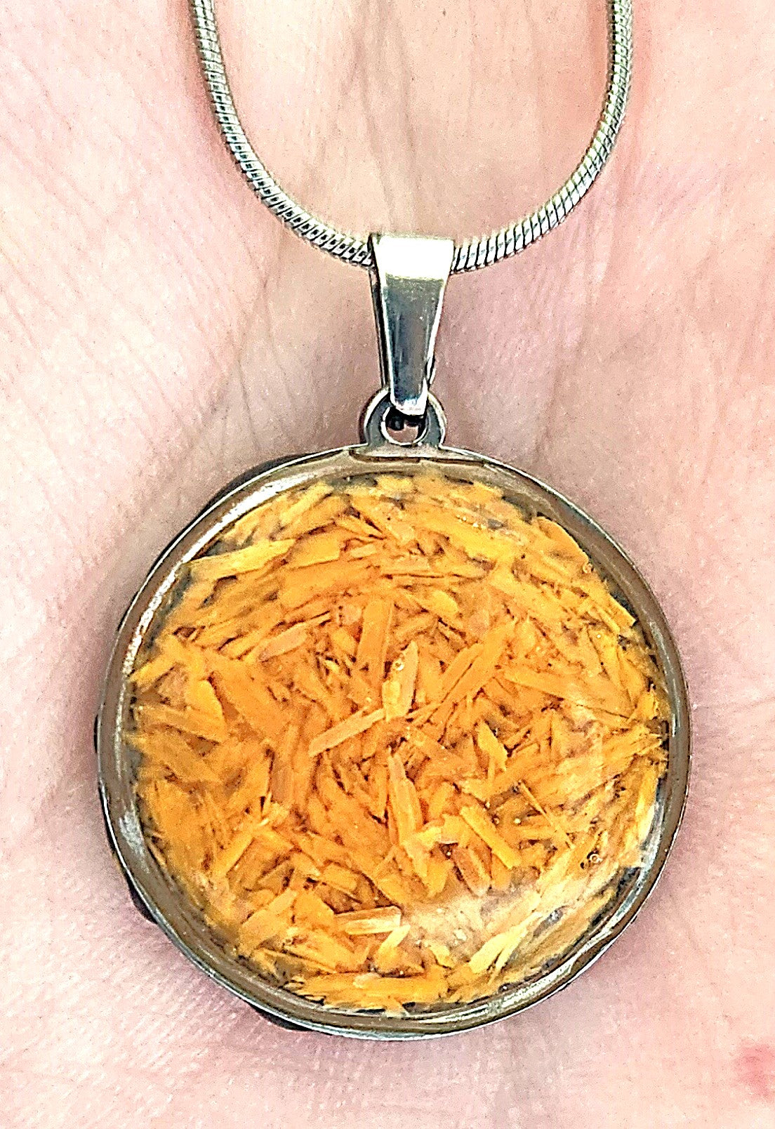 Orange Crayon Necklace