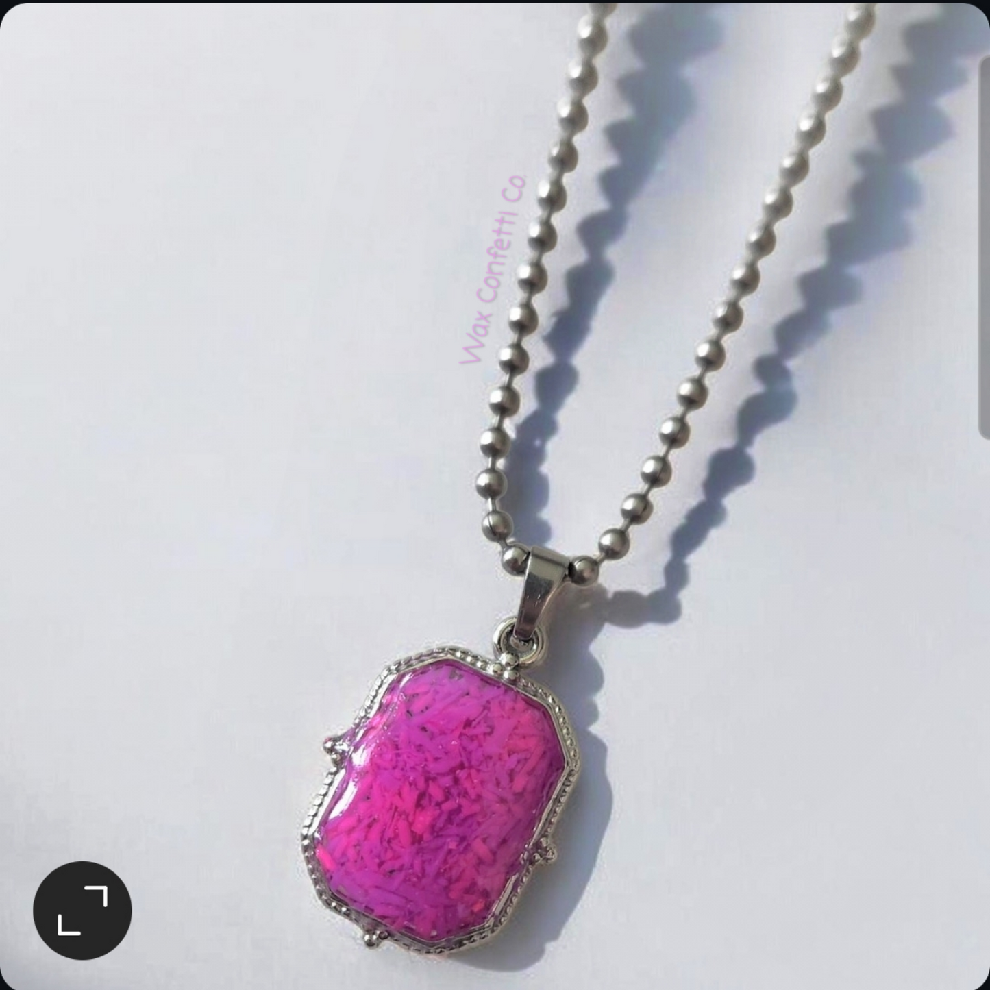 Pink Purple Crayon Necklace